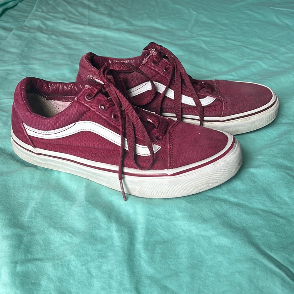 Old Skool vans men’s 6 women’s 7.5 Port Royale red